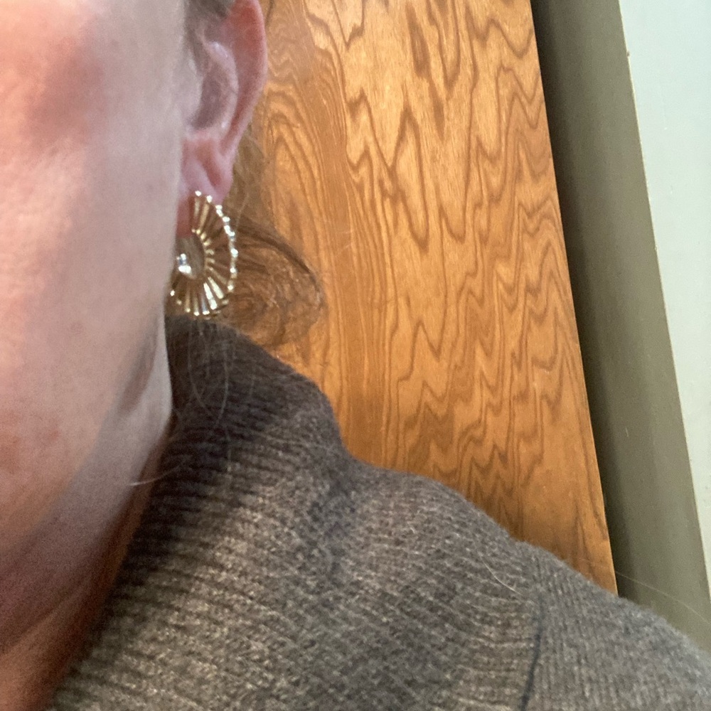 Cute stylish gold toned hoop earrings